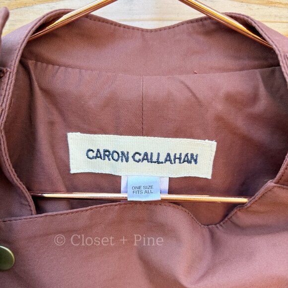 Caron Callahan Sarafina Trench Coat Claret Maroon One Size Small Medium‎ Large - Picture 4 of 16